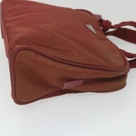 PRADA Hand Bag Nylon Red Auth ac2453 - Picture 3 of 16